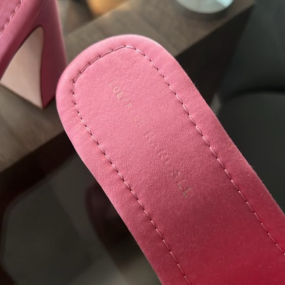 Loeffler Randall Freya Braided Curved Heel Sandals Bubblegum, Size 11 New in Box - Picture 8 of 14